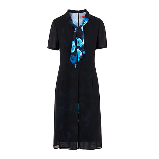 皮尔卡丹女装年夏季新款假两件式印花拼接连衣裙C22DS03B0
 商品图4