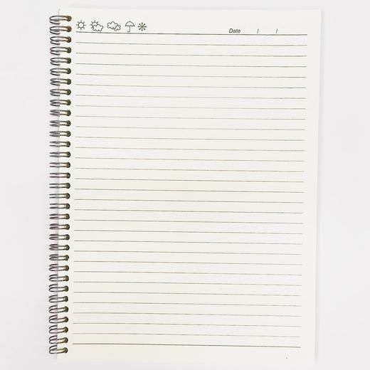 简约A4 PP面金属铁圈笔记横线本子高中学生课堂笔记办公会议记录日常随手记手账1本 商品图1