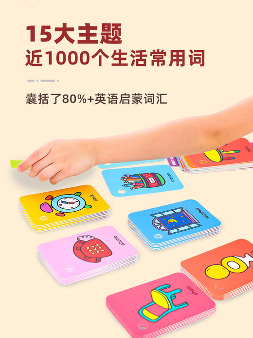 莎林学前核心词汇铁盒装，校巴闪卡伦敦巴士点读卡片幼儿园小学英语单词 商品图4