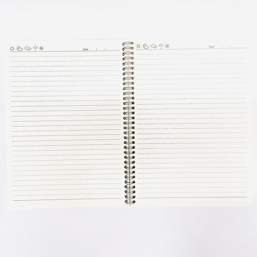 简约A4 PP面金属铁圈笔记横线本子高中学生课堂笔记办公会议记录日常随手记手账1本 商品图2