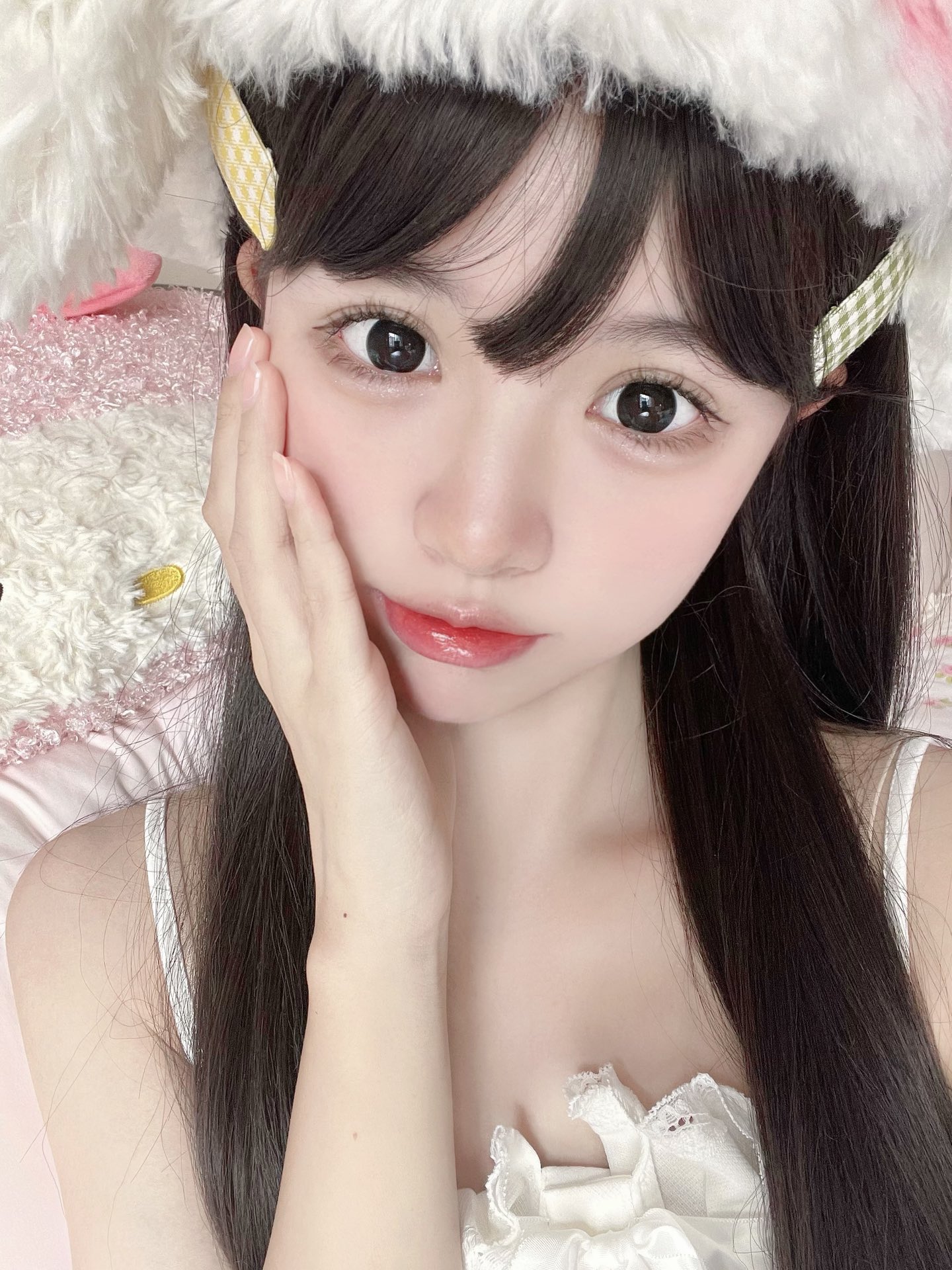Hanawink年抛隐形眼镜 甜丧黑兔14.5mm 1副/2片-VVCON美瞳商城15