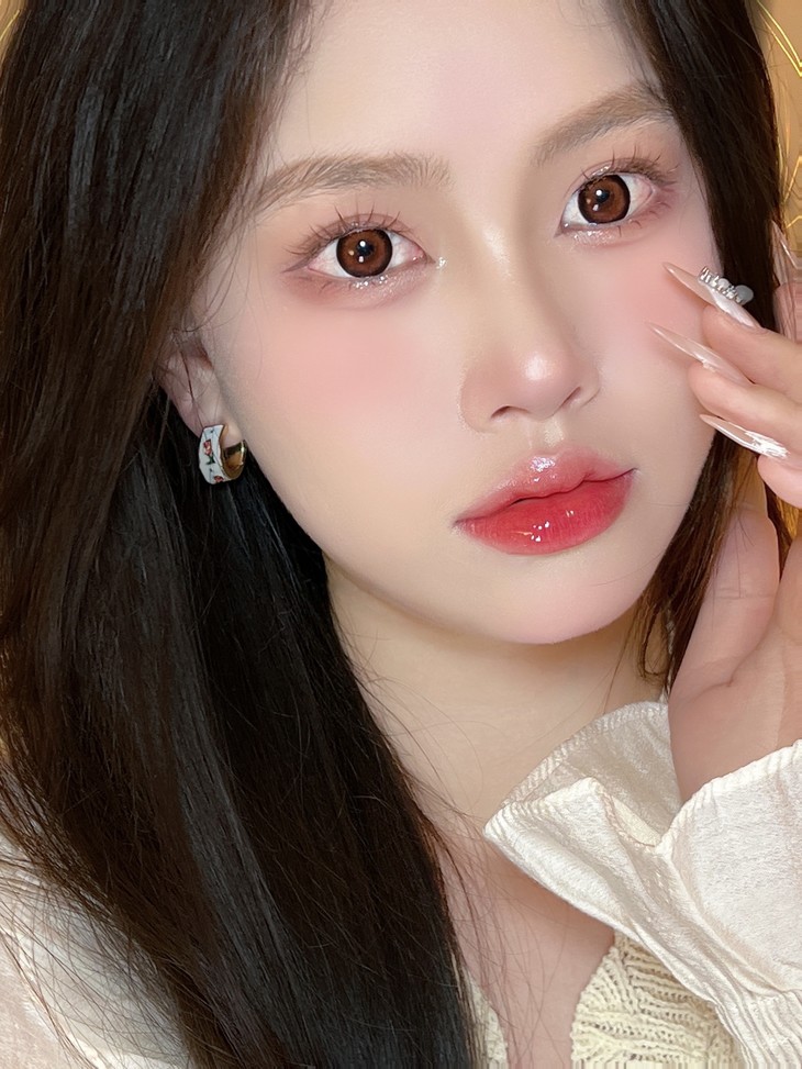 Hanawink年抛隐形眼镜 酒渍杨梅14.5mm 1副/2片-VVCON美瞳商城12