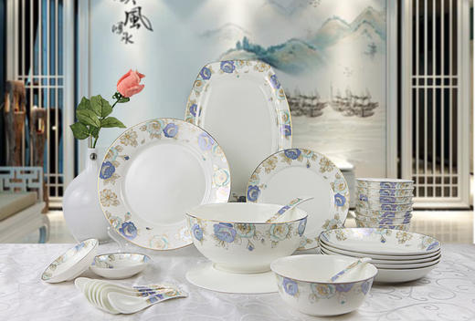 凡瑞斯骨瓷中餐具花无缺8人用32头 商品图1