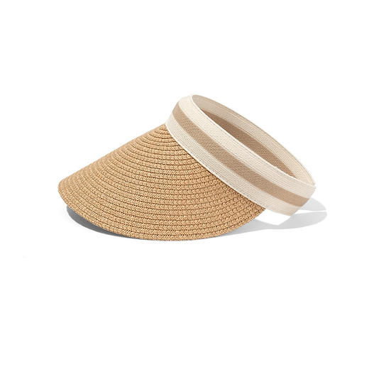 「成人、儿童均有！数款颜色可选」夏季成人防晒遮阳大檐草帽 太阳空顶帽防紫外线户外亲子帽配饰 商品图4