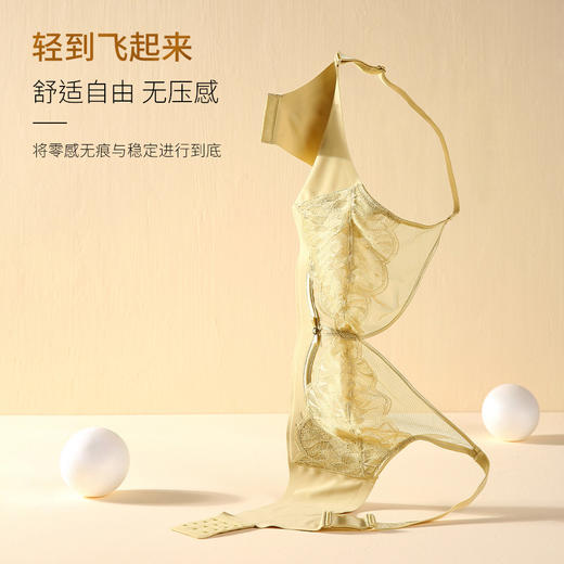 大胸显小大码文胸记忆软支撑镍钛钢圈防下垂超薄性感蕾丝透气内衣 商品图3