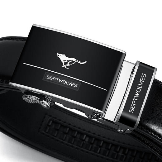 【七匹狼】七匹狼腰带头层牛皮短款男士钱包+自动扣牛皮带精装礼盒【父亲节礼物】 商品图2