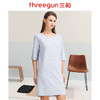 Threegun三枪 【彩条爽滑密棉】圆领中袖女士家居裙睡裙-70389A911 商品缩略图1