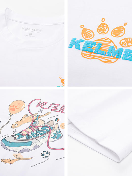 KELME卡尔美短袖男圆领薄款2022半袖休闲夏季透气打底衫运动服男6224TX1064 商品图5