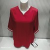 南3   尚牧女桑蚕丝撞色V领中袖T恤 商品缩略图0