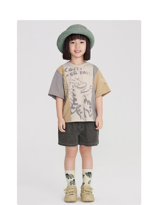 江南布衣童 22年夏装新款 短袖T恤   1M5113050 商品图6