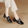 复古时尚中跟女鞋，粗跟深口单鞋 LD-7147 商品缩略图3