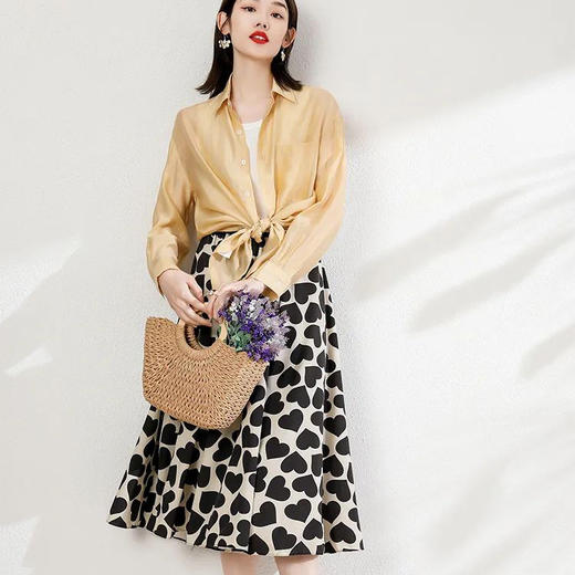 【收腰显瘦】Avann艺术印花黑白裙 商品图3