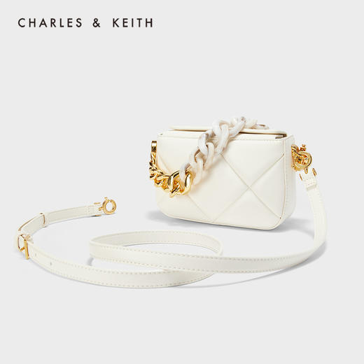 CHARLES＆KEITH22夏季新品CK2-50270926女士菱格链条手提小方包 商品图1