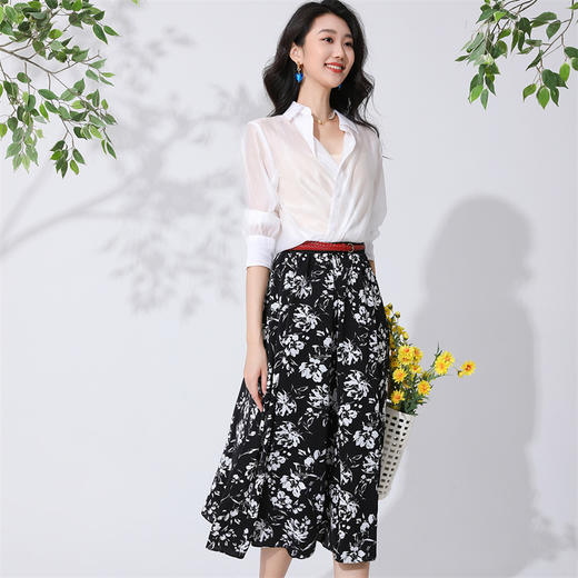 【收腰显瘦】Avann艺术印花黑白裙 商品图2