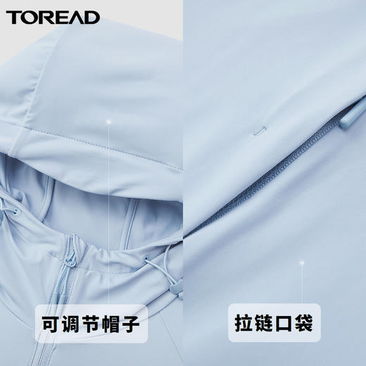 探路者22春夏新款女式UPF50+防晒服户外舒适透气皮肤衣TAZK82522 商品图3