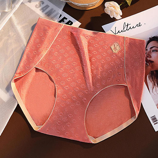 SMT 86241 时尚高腰莫代尔浮雕提花收腹提臀透气内裤 商品图6