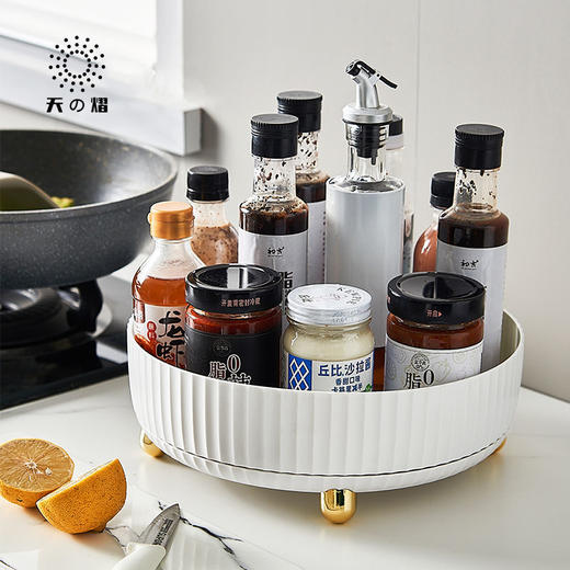 厨房360度调料品旋转架   点此购买-S仓 商品图6