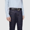 Gucci 古驰 男士4厘米宽 Signature皮革印压双G logo真皮腰带 411924 商品缩略图0