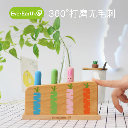 德国EverEarth 闪电跳跳兔 12个月以上单品 3-6岁反应专注力木质制弹跳桌面玩具 按压解压 商品图3