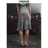 VIMAGE/纬漫纪夏季新款高腰复古印花鱼尾裙摆半身裙VB2206906 商品缩略图4