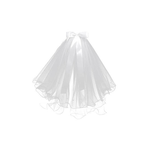 「三种灯光随意切换」双层蝴蝶结珍珠带灯网纱拍照女发夹唯美发光头纱时尚饰品 商品图5