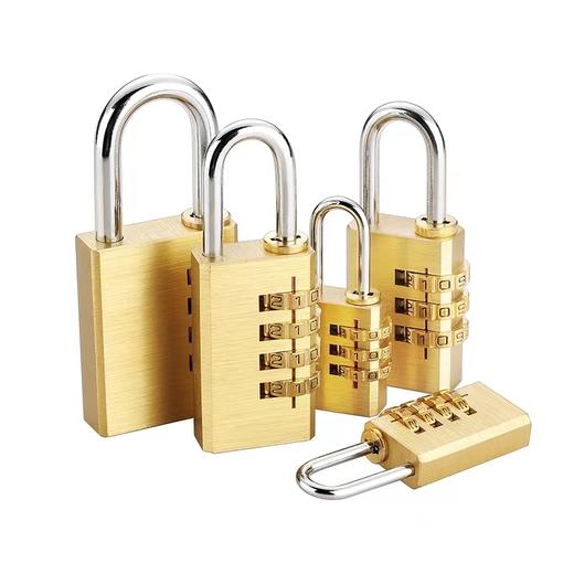 纯铜密码挂锁旅行箱锁更衣柜书包箱包健身房家用迷你密码小锁头 商品图3