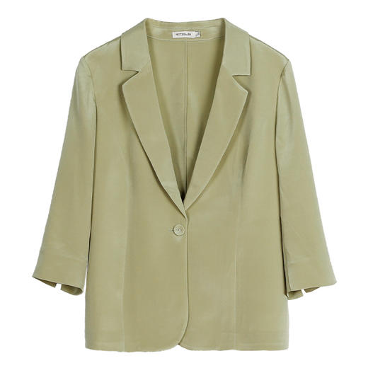 METTE2022年夏季新品女士西服外套职场通勤桑蚕丝小西装休闲外套 商品图6