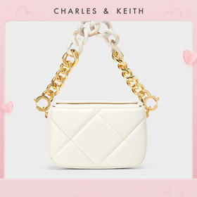 CHARLES＆KEITH22夏季新品CK2-50270926女士菱格链条手提小方包