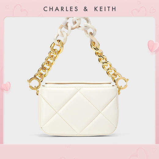 CHARLES＆KEITH22夏季新品CK2-50270926女士菱格链条手提小方包 商品图0