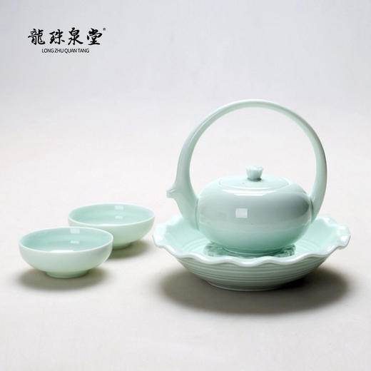 龙泉青瓷 影青 花好月圆茶具套组 商品图0