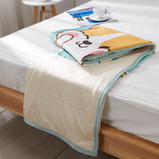 柯基狗双层法兰绒毯 商品图1