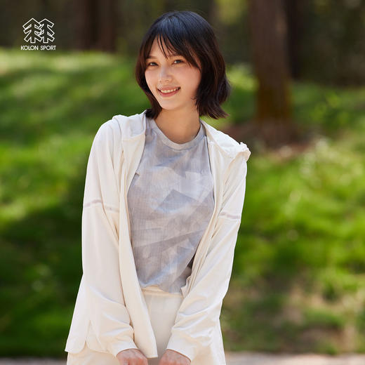 KOLONSPORT可隆短袖女款凉感体恤运动上衣透汽户外休闲衣露营T恤LKRT2MN268 商品图1
