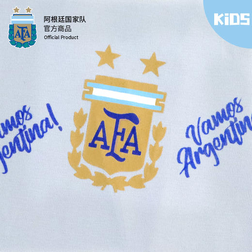 阿根廷国家队官方童装丨儿童字母蓝色花纹polo衫男童短袖足球夏装 商品图4