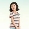 mettekids儿童短袖T恤2022新款女童圆领夏装彩色条纹花边领上衣 商品缩略图2
