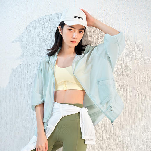 探路者防晒衣女22春夏新款户外防紫外线轻薄透气皮肤衣TAZK82252 商品图1