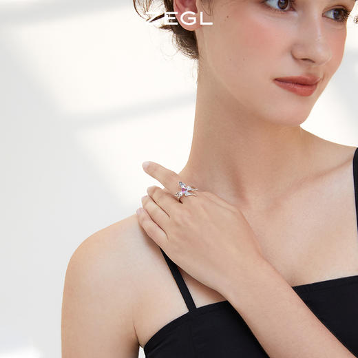 ZEGL液态蝴蝶戒指女ins风潮小众设计高级感指环开口可调节食指戒 商品图2