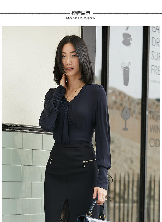 J9333743A颈袖添香新款ol衬衫修身时尚女士衬衣J9333743A（四季可穿） 商品图1