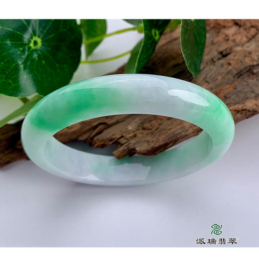 派瑞翡翠 翡翠手镯 糯种 绿色 商品图4