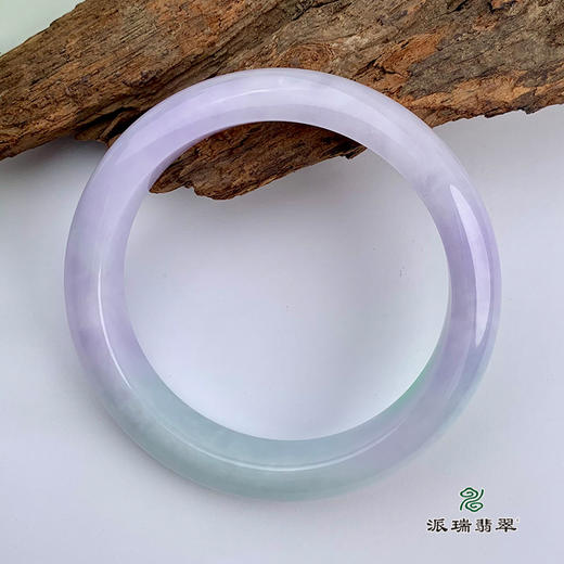 派瑞翡翠 翡翠手镯 糯种 三彩 商品图2