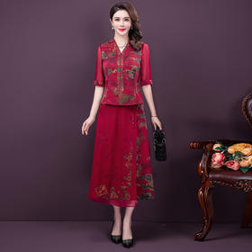 高档中年妈妈礼服，高贵喜婆婆婚宴两件套YMR-8682