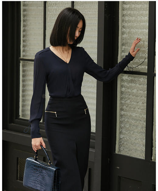 J9333743A颈袖添香新款ol衬衫修身时尚女士衬衣J9333743A（四季可穿） 商品图3