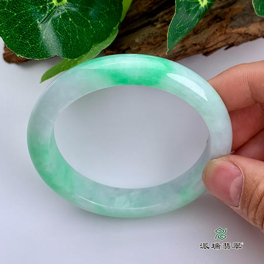 派瑞翡翠 翡翠手镯 糯种 绿色 商品图1