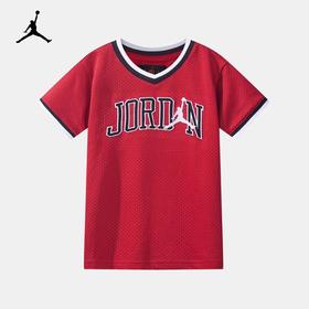 AIR JORDAN乔丹童装男童AJ夏季新款V领速干短袖T恤衫 JD2022042