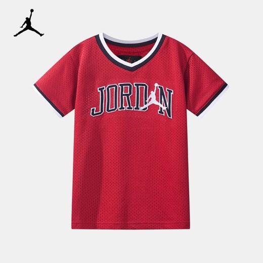 AIR JORDAN乔丹童装男童AJ夏季新款V领速干短袖T恤衫 JD2022042 商品图0