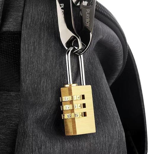 纯铜密码挂锁旅行箱锁更衣柜书包箱包健身房家用迷你密码小锁头 商品图2