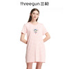 Threegun三枪 【彩条水柔棉】圆领短袖女士家居裙睡裙-70390A911 商品缩略图1