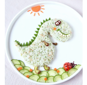 【辅食教程】人见人爱的恐龙造型卡通饭团来啦~