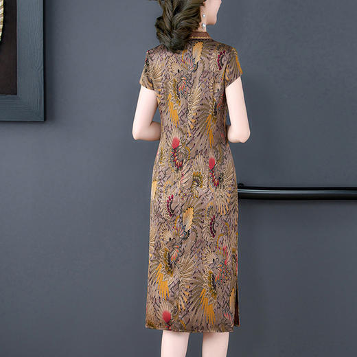 香云纱贵夫人连衣裙，中年气质改良旗袍YMR-8671 商品图4