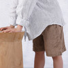 三茉童装/T23003/2022夏季新品咖色宽松舒适水洗亚麻男童百搭短裤 商品缩略图3