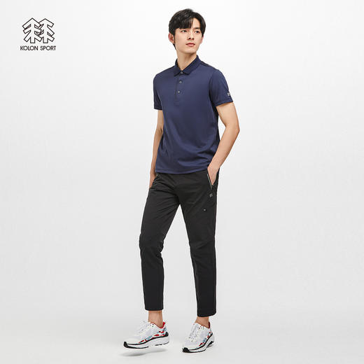 KOLONSPORT可隆POLO男款防晒UPF40+户外休闲衣轻量吸湿短袖T恤LHPT2MN219 商品图3